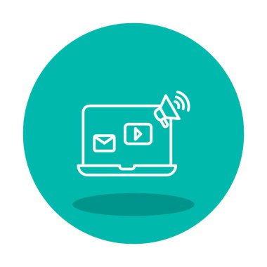 Beyaz arkaplanda Sosyal Medya Pazarlama vektör çizimi