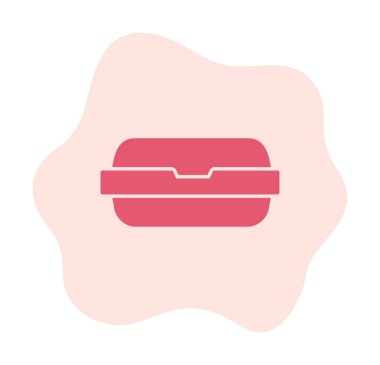 yiyecek kabı ikonu vektör illüstrasyonu