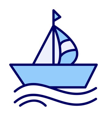 tekne ikonu vektör çizimi tasarımı 