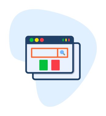 tarayıcı web sayfası simgesi, vektör illüstrasyonu