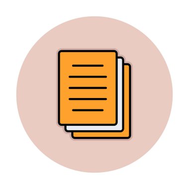 belge simgesi, vektör illüstrasyonu basit tasarım