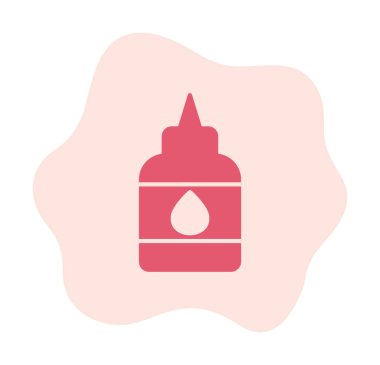 sıvı yapıştırıcı şişe ikonu vektör illüstrasyonu, yapıştırıcı logosu kavramı         