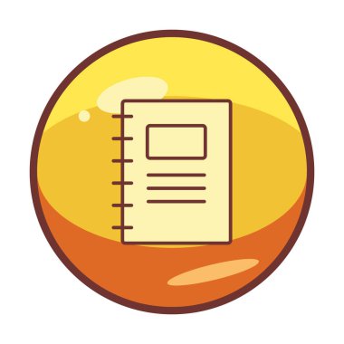 notepad simgesi, vektör illüstrasyonu basit tasarım