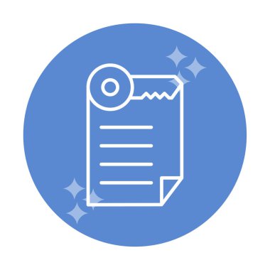 Basit not defteri arayüzü simgesi, vektör illüstrasyonu