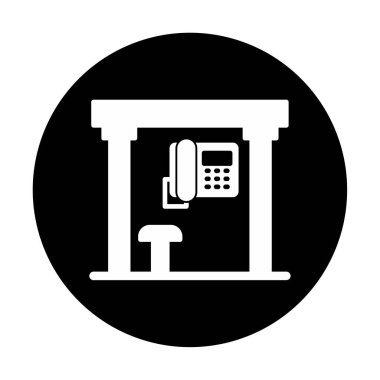 Basit Telefon Simgesi, vektör illüstrasyonu