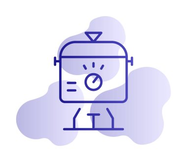 Yavaş Pişiren simge vektör çizimi