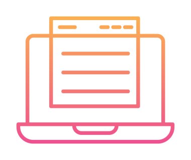 Basit web sitesi arayüzü simgesi, vektör illüstrasyonu