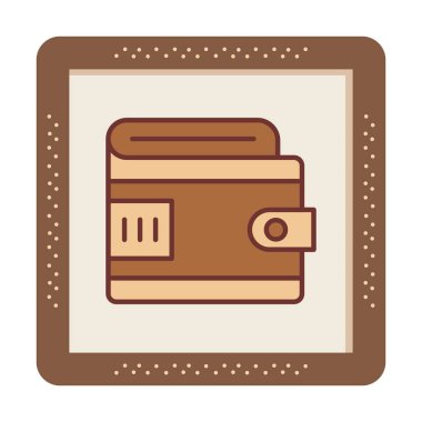 wallet icon, vector illustration simple design