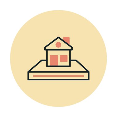 Beyaz arkaplanda ev simgesi vektörü izole edildi