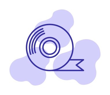 Yapışkan bant vektör düz simge tasarımı 