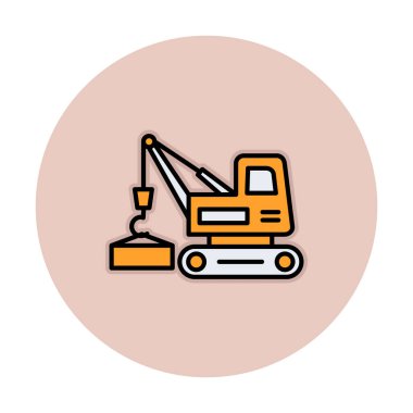 Yapı vinç simgesi, vektör illüstrasyon tasarımı