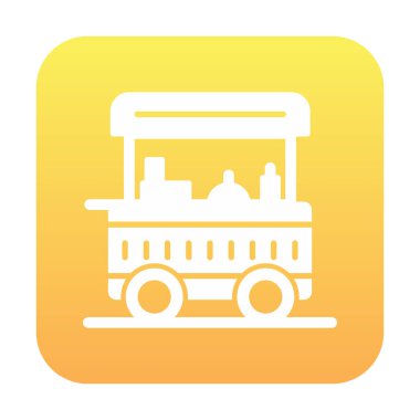 Yemek arabası simgesinin vektör illüstrasyonu 