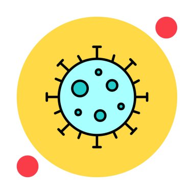 Basit korona virüsü pandemik ikon çizimi
