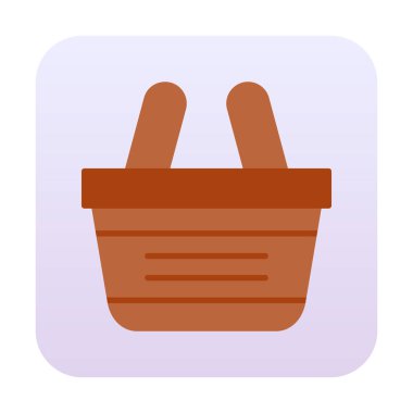 Alışveriş sepeti ikonu vektör illüstrasyonu          