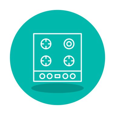 Hob vektör simgesi, basit biçim 