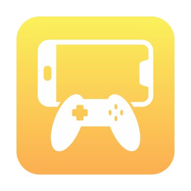 Joystick ve Mobile. Web simgesi basit illüstrasyon                