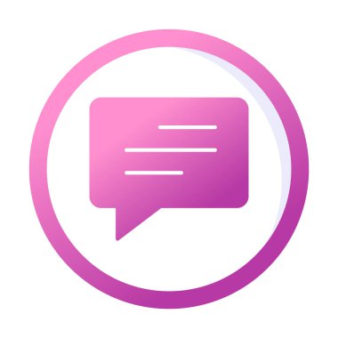 Basit sohbet simgesi, konuşma balonu, vektör illüstrasyonu