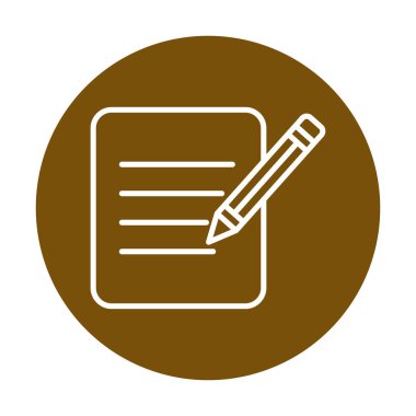 Kağıt Düzenleme. Web simgesi basit illüstrasyon