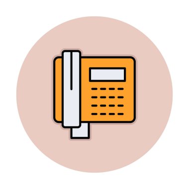 Basit Telefon Simgesi, vektör illüstrasyonu