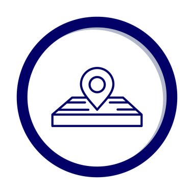 konum pin simgesi, vektör illüstrasyonu basit tasarım