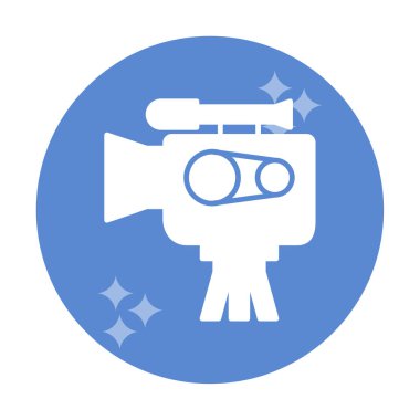 Video kamera. Web simgesi basit illüstrasyon 