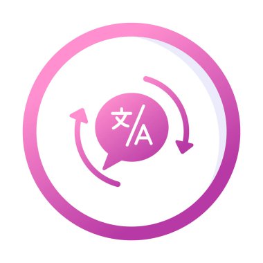 vektör illüstrasyonu, Çeviri simgesi tasarımı                       