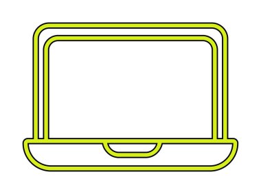 dizüstü bilgisayar simgesi, vektör illüstrasyonu basit tasarım 