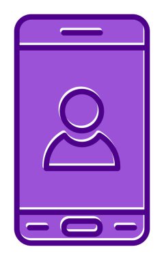 Mobil Kullanıcı simgesi vektör çizimi