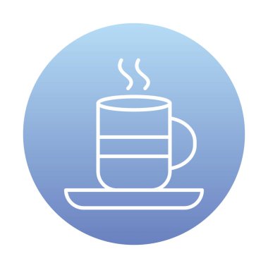 sıcak içecek web simgesi, basit vektör illüstrasyonu 