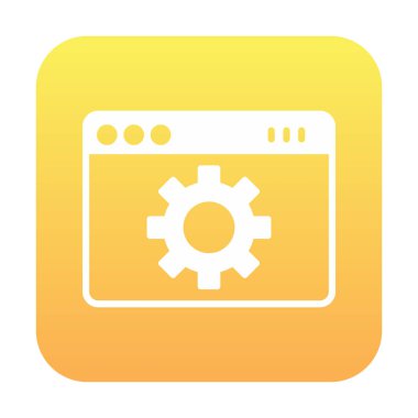 Web Sayfa Ayarları. simge basit illüstrasyon