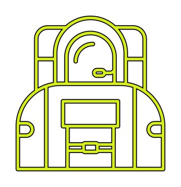 Uzay astronot düz simgesi