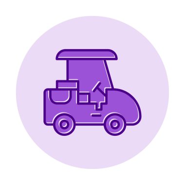 Golf Caddy simgesi, vektör illüstrasyonu