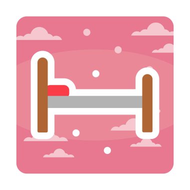 yatak ağı ikonu vektör illüstrasyonu