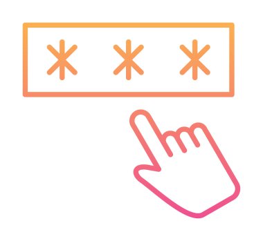 Parola web simgesi, vektör çizim