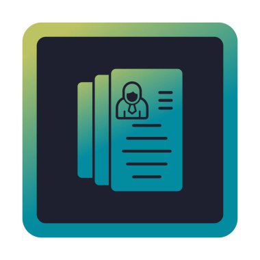 CV belgesi. Web simgesi basit illüstrasyon