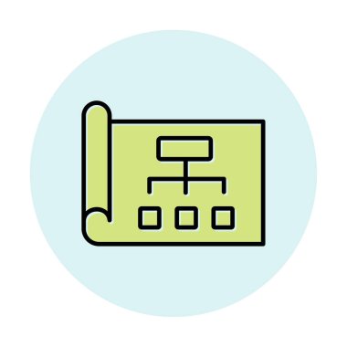 Haftalık İş Planlayıcı Web simgesi, vektör illüstrasyonu 