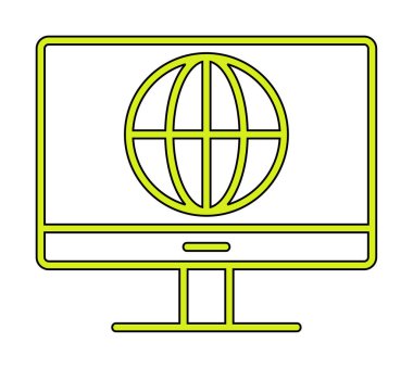 İnternet simgesi vektör illüstrasyonu