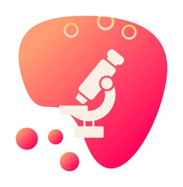 Mikroskop. Web simgesi basit illüstrasyon               