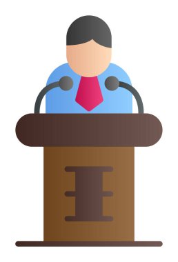 Basit Brifing simgesi, vektör illüstrasyonu