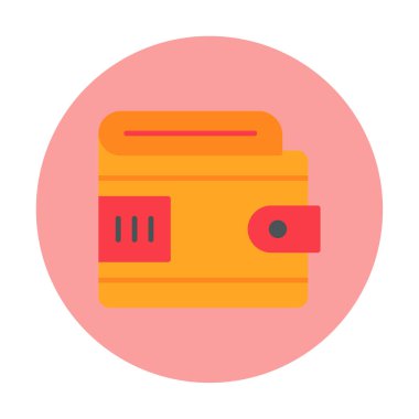 wallet icon, vector illustration simple design