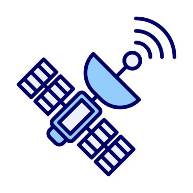 Uydu Simgesi, vektör illüstrasyonu