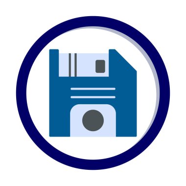 Basit Disket simgesi, vektör illüstrasyonu