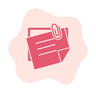 Yapışkan Notlar simge vektör çizimi