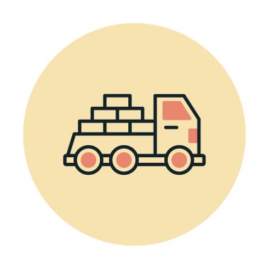 Vektör Tasarımı Teslimat Kamyonu Simgesi Biçimi