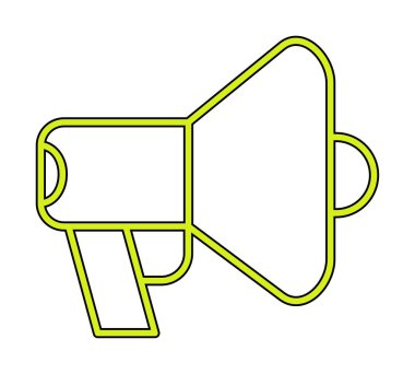 megafon simgesi, vektör illüstrasyonu