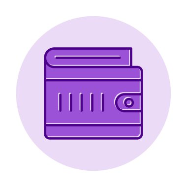 wallet icon, vector illustration simple design