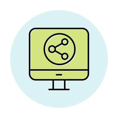 Basit Veri Paylaşımı simgesi, vektör illüstrasyonu