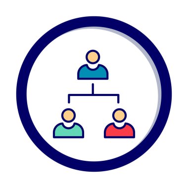 Çalışma Yönetimi vektör simgesi modern basit illüstrasyon