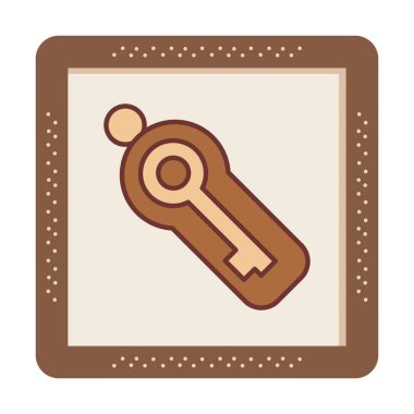 Anahtar sembolü web simgesi, vektör illüstrasyonu