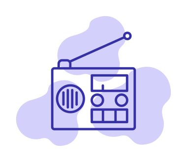  radyo simgesi vektör illüstrasyonu